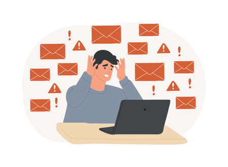 Spam isolated cartoon vector illustrations.のイラスト素材