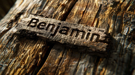 Wooden Oak personalized name postcard perfect for decor.の素材