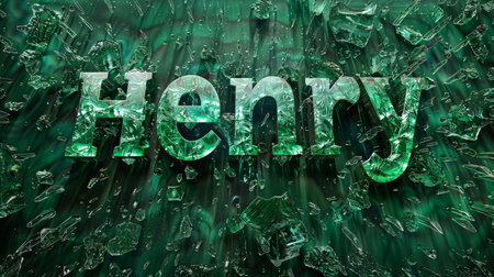 Emerald Crystal personalized name postcard perfect for decor.の素材