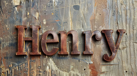 Rustic Leather personalized name postcard perfect for decor.の素材