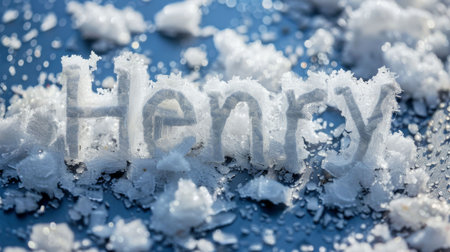Snow personalized name postcard perfect for decor.の素材