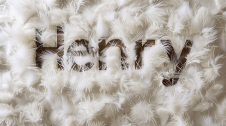 White Fur personalized name postcard perfect for decor.の素材