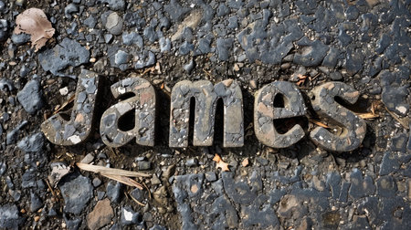 Asphalt personalized name postcard perfect for decor.の素材