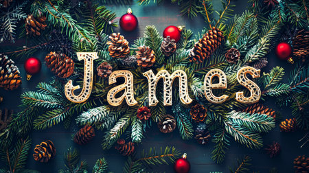 Christmas personalized name postcard perfect for decor.の素材