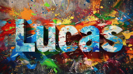 Colorful personalized name postcard perfect for decor.の素材