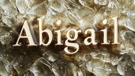 Beige Glass personalized name postcard perfect for decor.の素材