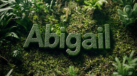 Green personalized name postcard perfect for decor.の素材