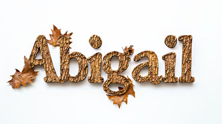 Personalized postcard perfect for decor created in Oak Leaf Letters.の素材