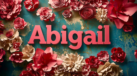 Paper personalized name postcard perfect for decor.の素材