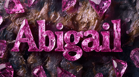 Pink Sapphire Crystal personalized name postcard perfect for decor.の素材