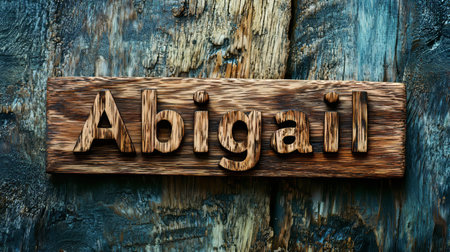 Wooden Rosewood personalized name postcard perfect for decor.の素材