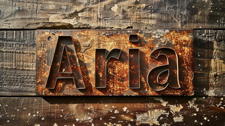 Brown Glossy Surface personalized name postcard perfect for decor.の素材
