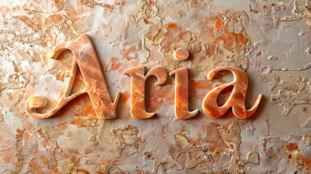 Orange Marble personalized name postcard perfect for decor.の素材