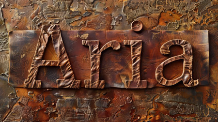 Leather personalized name postcard perfect for decor.の素材