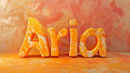 Orange Marble personalized name postcard perfect for decor.の素材