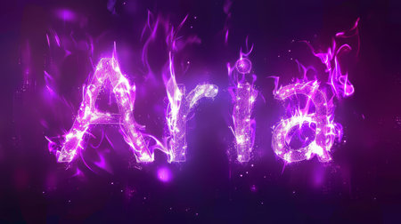 Violet LED personalized name postcard perfect for decor.の素材