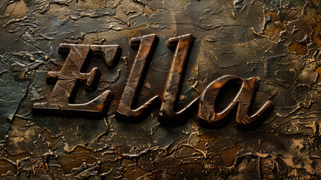 Leather personalized name postcard perfect for decor.の素材