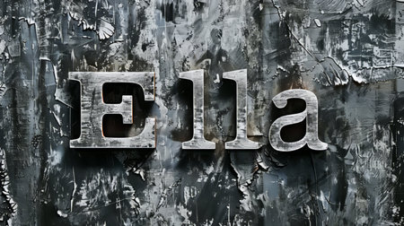 Grey personalized name postcard perfect for decor.の素材