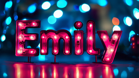 Ambient Lighting personalized name postcard perfect for decor.の素材