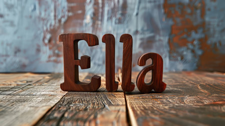 Wooden Rosewood personalized name postcard perfect for decor.の素材