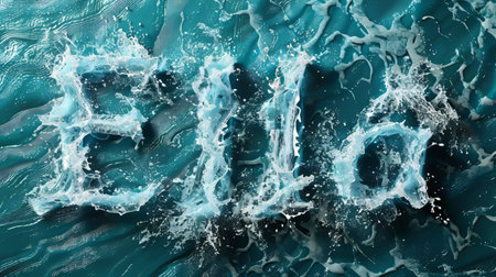 Ocean Water personalized name postcard perfect for decor.の素材