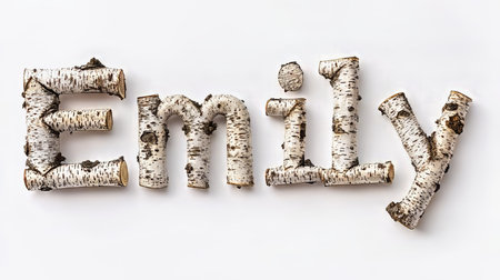 Personalized postcard perfect for decor created in Birch Twig Letters.の素材