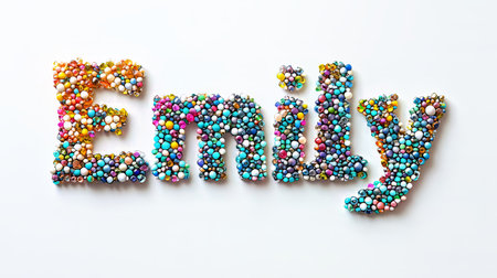 Personalized postcard perfect for decor created in Beaded Lettering.の素材