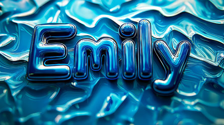 Blue Glossy Surface personalized name postcard perfect for decor.の素材