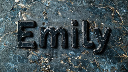 Black Marble personalized name postcard perfect for decor.の素材