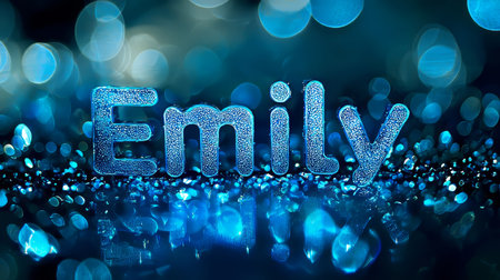Blue LED personalized name postcard perfect for decor.の素材
