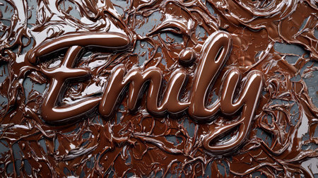 Brown Slime personalized name postcard perfect for decor.の素材