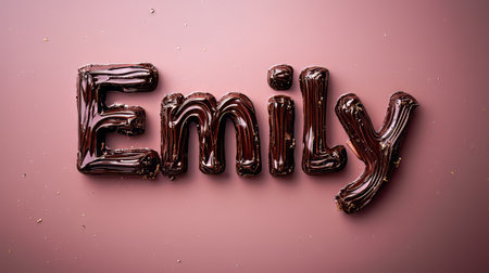 Brown Glossy Surface personalized name postcard perfect for decor.の素材