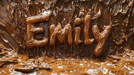 Brown Slime personalized name postcard perfect for decor.の素材