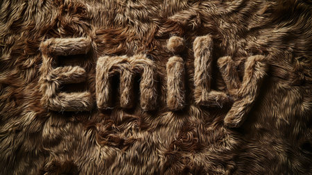 Brown Fur personalized name postcard perfect for decor.の素材