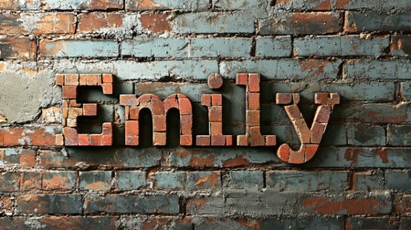Brick personalized name postcard perfect for decor.の素材