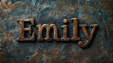 Bronze personalized name postcard perfect for decor.の素材