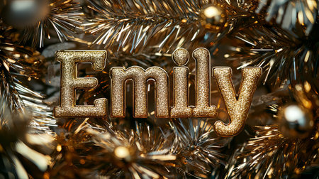 Golden personalized name postcard perfect for decor.の素材