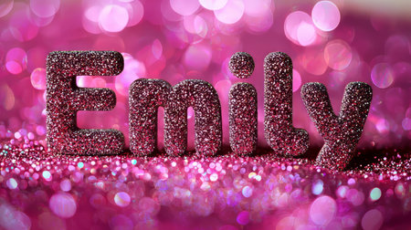 Glitter personalized name postcard perfect for decor.の素材