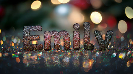 Glitter personalized name postcard perfect for decor.の素材