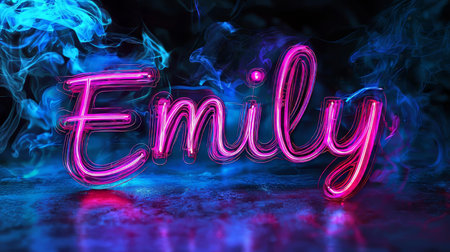 Holo LED personalized name postcard perfect for decor.の素材