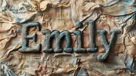 Linen personalized name postcard perfect for decor.の素材