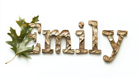 Personalized postcard perfect for decor created in Oak Leaf Letters.の素材