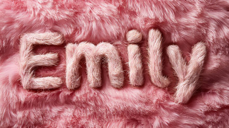 Pink Fur personalized name postcard perfect for decor.の素材