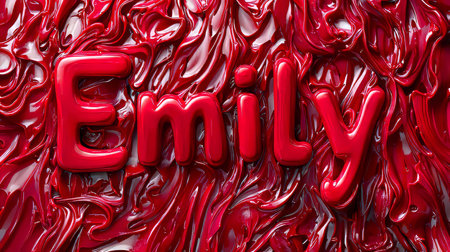 Red Slime personalized name postcard perfect for decor.の素材