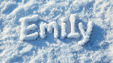 Snow personalized name postcard perfect for decor.の素材