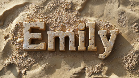 Sandstone personalized name postcard perfect for decor.の素材