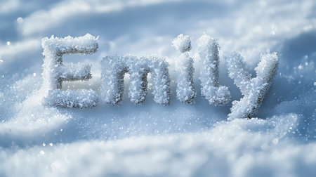 Snow personalized name postcard perfect for decor.の素材