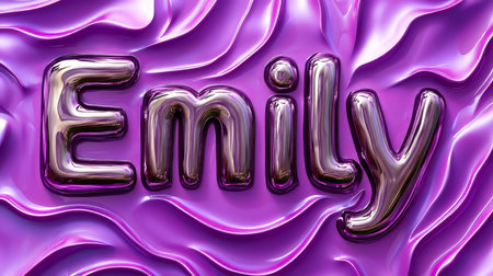 Violet Glossy Surface personalized name postcard perfect for decor.の素材
