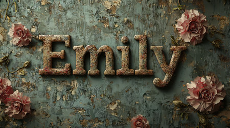 Textured Plaser personalized name postcard perfect for decor.の素材