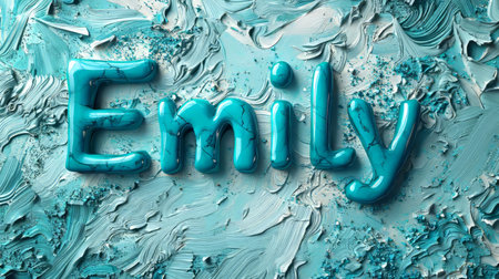 Turquoise Crystal personalized name postcard perfect for decor.の素材